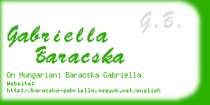 gabriella baracska business card